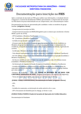 Documenta&ccedil;&atilde;o para inscri&ccedil;&atilde;o no FIES. pdf