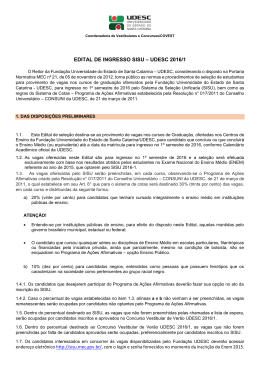 Edital de Sele&ccedil;&atilde;o