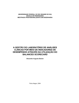 a gestão do laboratório de análises clínicas