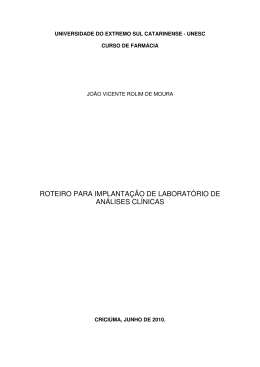 roteiro para implanta&ccedil;&atilde;o de laborat&oacute;rio de an&aacute;lises cl&iacute;nicas