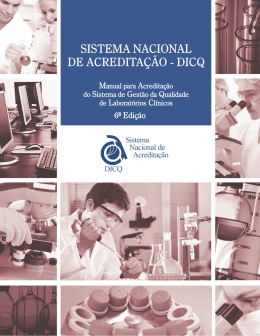 do Manual - DICQ - Sistema Nacional de Acredita&ccedil;&atilde;o