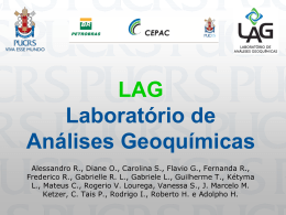 LAG Laboratório de Análises Geoquímicas