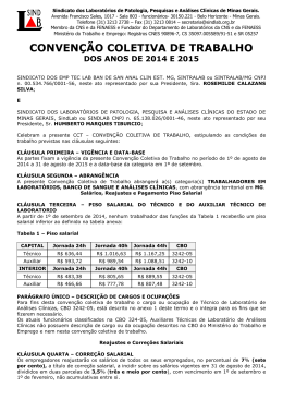 2014 &ndash; 2015 - Sintralab MG