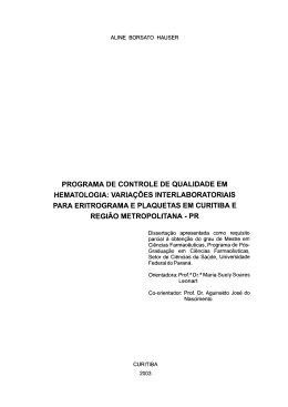 programa de controle de qualidade em hematologia