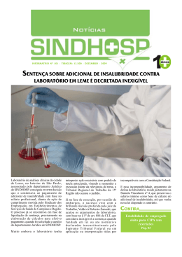 senten&ccedil;a sobre adicional de insalubridade contra