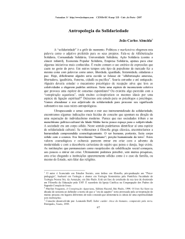 Antropologia da Solidariedade