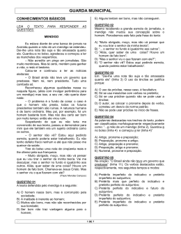 LEIA O TEXTO PARA RESPONDER AS QUESTÕES: