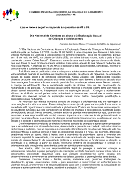 Leia o texto a seguir e responda &agrave;s quest&otilde;es de 01 a 05. Dia