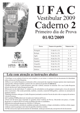 Vestibular 2009 - Universidade Federal do Acre