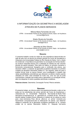 a informatização da geometria e a modelagem através de planos