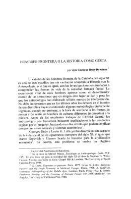 HOMBRES-FRONTERA O LA HISTORIA COMO GESTA