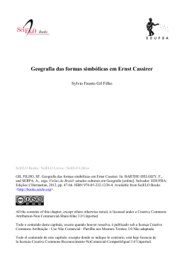 Geografia das formas simb&oacute;licas em Ernst Cassirer