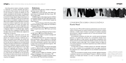CONSIDERA&ccedil;&otilde;ES SOBRE A CRISE ECON&ocirc;MICA - PROEC