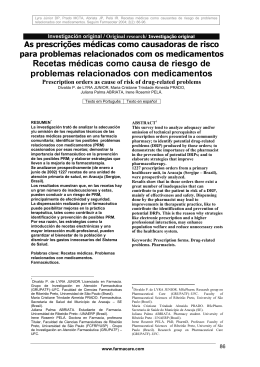 Recetas médicas como causa de riesgo de problemas relacionados