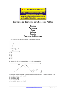 Forma &ndash; Per&iacute;metro &ndash; &Aacute;rea &ndash; Volume &ndash; &Acirc;ngulo