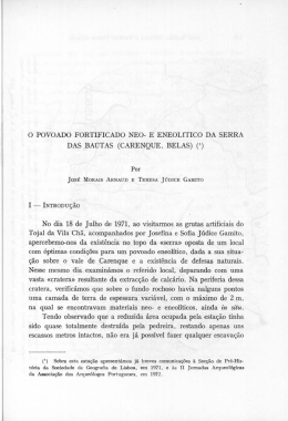 O povoado fortificado neo- e eneolítico da Serra das Baútas