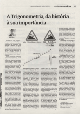 A Trigonometria, da hist&oacute;ria &agrave; sua import&acirc;ncia