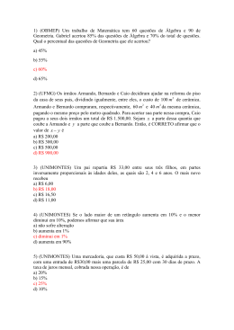 LISTA XIII - MATEMATICA COMERCIAL