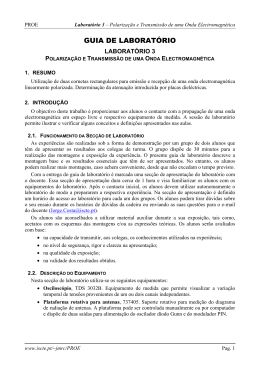 Polariza&ccedil;&atilde;o e Transmiss&atilde;o de uma Onda - cadeiras.iscte