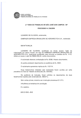 V PODER JuoIcIÁRIo JUSTIÇA Do TRABALHo TRIBUNAL