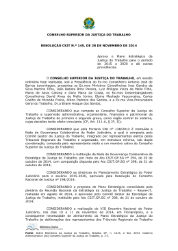 Resolu&ccedil;&atilde;o CSJT 145/2014 - Tribunal Regional do Trabalho 13&ordf;