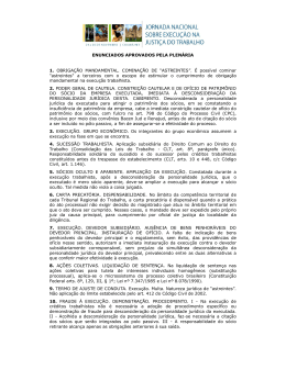 ENUNCIADOS APROVADOS PELA PLEN&Aacute;RIA 1. OBRIGA&Ccedil;&Atilde;O