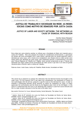 justi&ccedil;a do trabalho e sociedade em rede: as redes sociais