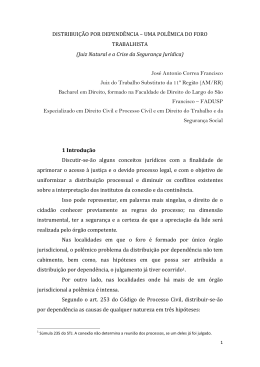 DISTRIBUI&Ccedil;&Atilde;O POR DEPEND&Ecirc;NCIA &ndash; UMA