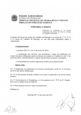 PODER JUDICI&Aacute;RIO JUSTI&Ccedil;A DO TRABALHO