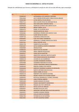 que tiveram a solicita&ccedil;&atilde;o de isen&ccedil;&atilde;o do valor de inscri&ccedil;&atilde;o deferida