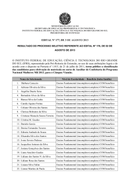 Edital PROEX/IFRS n&ordm; 177/2013