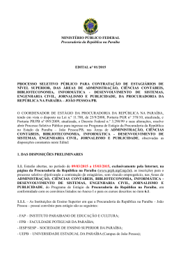 Acesse o edital para a Jo&atilde;o Pessoa