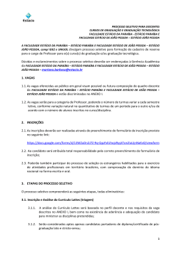 JO&Atilde;O PESSOA, campi IDEZ e UNIUOL divulgam processo seletivo