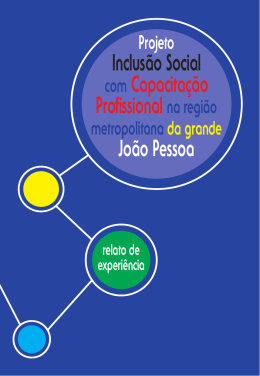 Projeto Inclus&atilde;o Social com Capacita&ccedil;&atilde;o Profissional