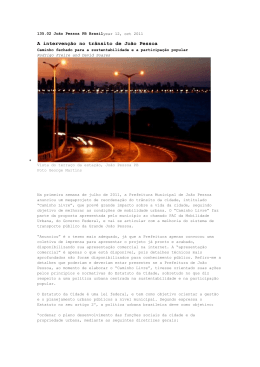 A interven&ccedil;&atilde;o no tr&acirc;nsito de Jo&atilde;o Pessoa