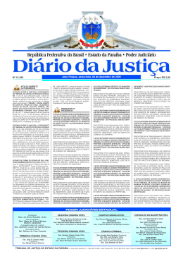 DIÁRIO DA JUSTIÇA 2009 Nº 13.458 Preço R$ 2,00 João Pessoa