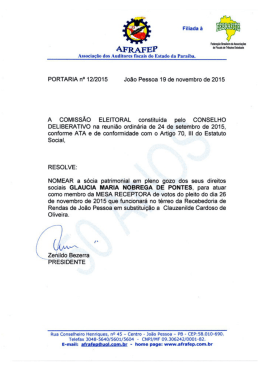 PORTARIA n`-`l 1232015 Jo&atilde;o Pessoa 19 de novembro de