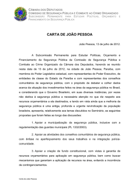 Carta de João Pessoa - Câmara dos Deputados