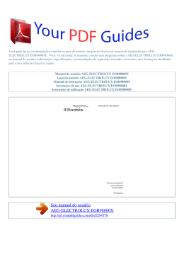 EOB98000X - Instru&ccedil;&otilde;es de utiliza&ccedil;&atilde;o