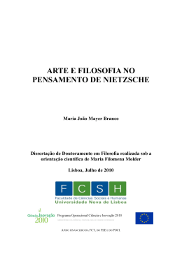 arte e filosofia no pensamento de nietzsche - RUN