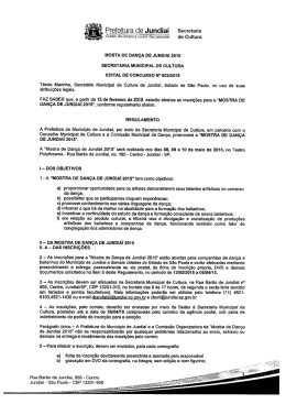 Edital - Cultura Jundiaí