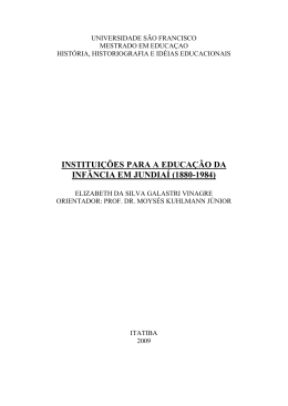 instituições para a educação da infância em jundiaí (1880