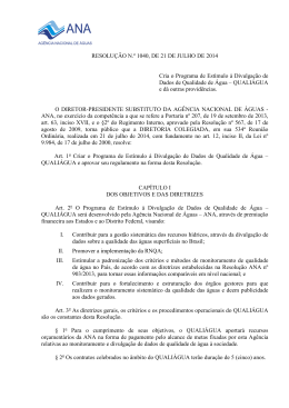 RESOLU&Ccedil;&Atilde;O N.&ordm; 1040, DE 21 DE JULHO DE 2014 Cria o