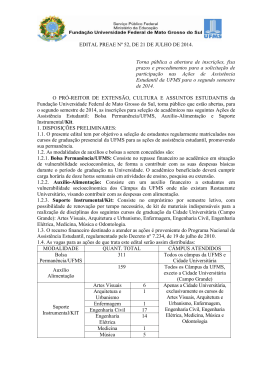 EDITAL PREAE N&ordm; 52, DE 21 DE JULHO DE 2014