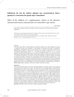 Influ&ecirc;ncia do uso de cultura adjunta nas - BVS SES-SP