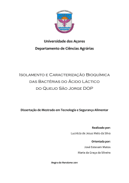 Isolamento e caracteriza&ccedil;&atilde;o bioqu&iacute;mica das bact&eacute;rias do &aacute;cido