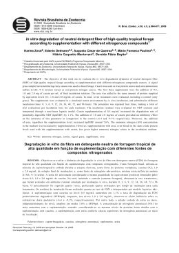 Revista Brasileira de Zootecnia In vitro degradation of neutral