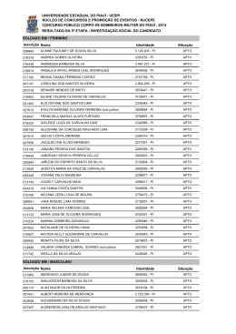 RESULTADO DA 5&ordf; ETAPA - INVESTIGA&Ccedil;&Atilde;O - Nucepe