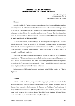 ANTONIO LEAL DE S&Aacute; PEREIRA: UM MODERNISTA EM