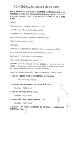 CONFEDERA&Ccedil;&Atilde;O BRASILEIRA DE GOLFE